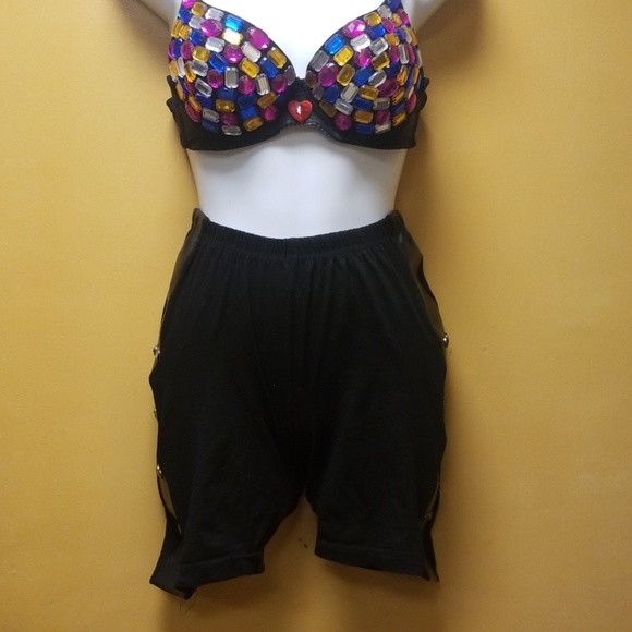 Pants - Rhinestone Shorts